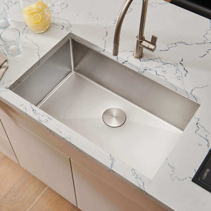 Alternate Image for Ruvati Gravena 32" Undermount Stainless Steel Kitchen Sink, 16 Gauge, Rounded Corners, RVH7400