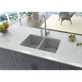 Alternative View of Ruvati Gravena 32" Undermount Stainless Steel Kitchen Sink, 50/50 Double Bowl, 16 Gauge, Rounded Corners, RVH7401