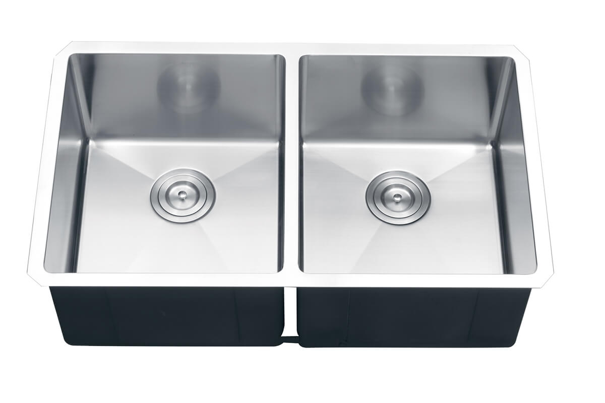Alternative View of Ruvati Gravena 32" Undermount Stainless Steel Kitchen Sink, 50/50 Double Bowl, 16 Gauge, Rounded Corners, RVH7401