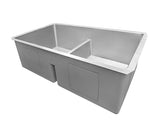 Alternative View of Ruvati Urbana 32" Undermount Stainless Steel Kitchen Sink, 50/50 Low Divide Double Bowl, 16 Gauge, Rounded Corners, RVH7411