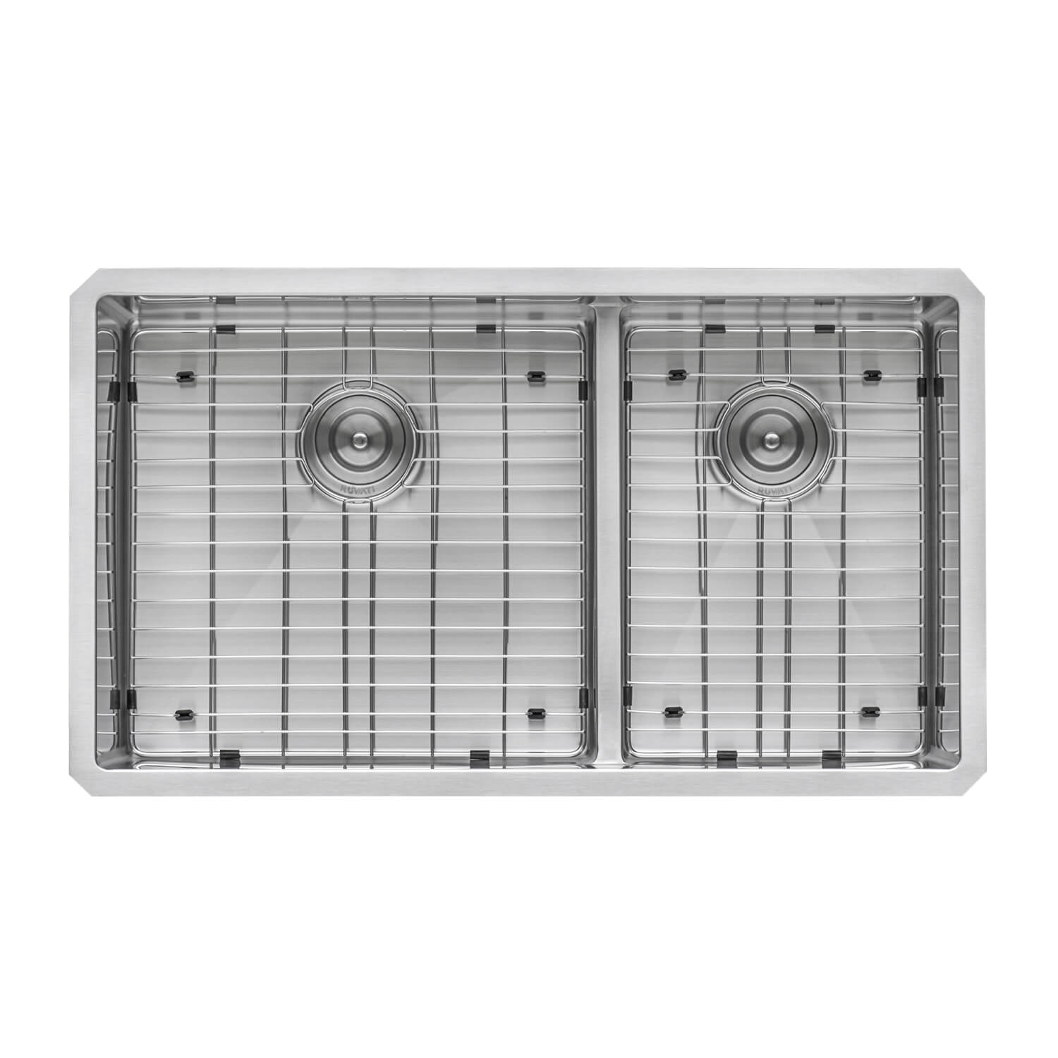 Alternative View of Ruvati Urbana 36" Undermount Stainless Steel Kitchen Sink, 60/40 Low Divide Double Bowl, 16 Gauge, RVH7417