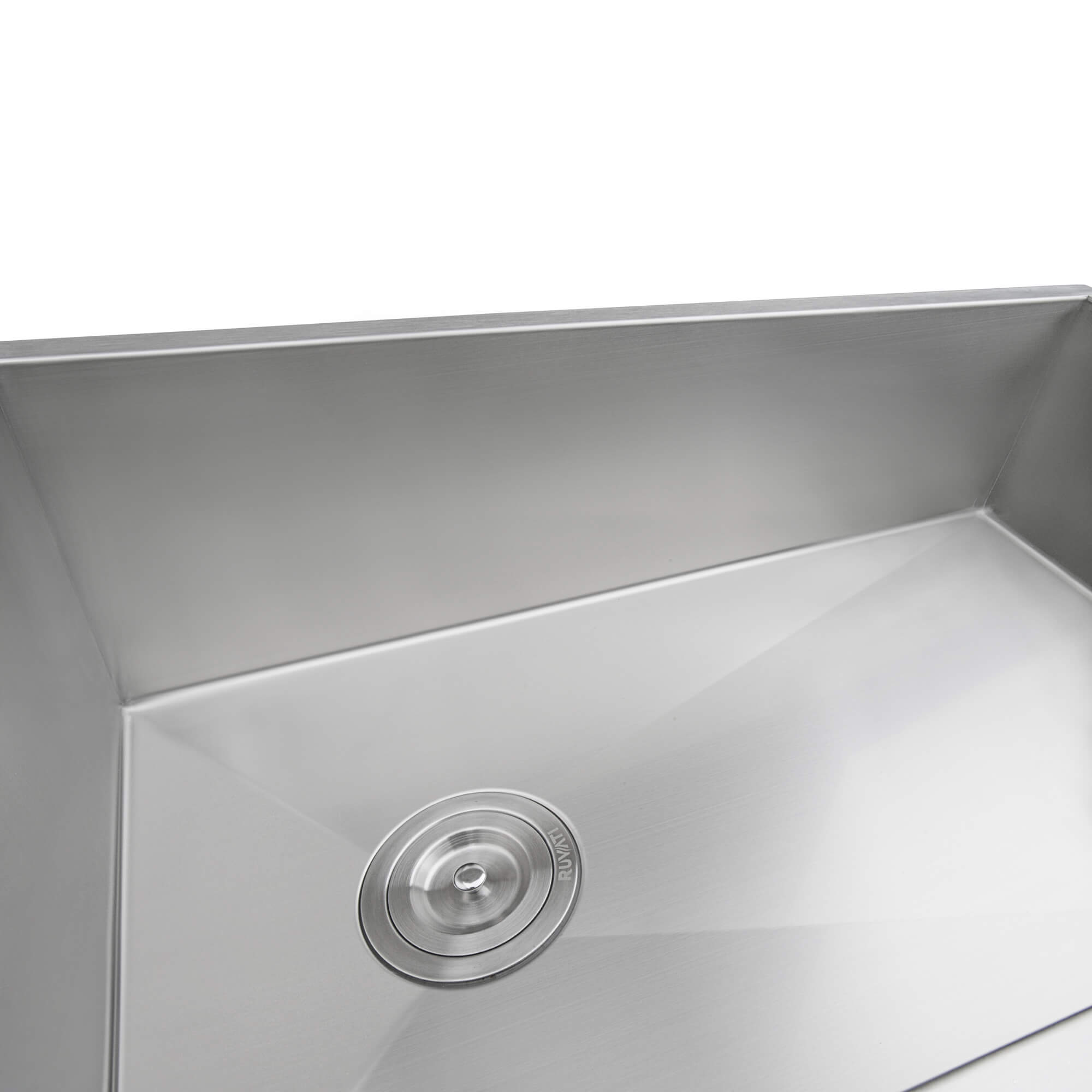 Alternative View of Ruvati Tribeca 27" Slope Bottom Offset Drain Undermount Stainless Steel Kitchen Sink, 16 Gauge, RVH7470