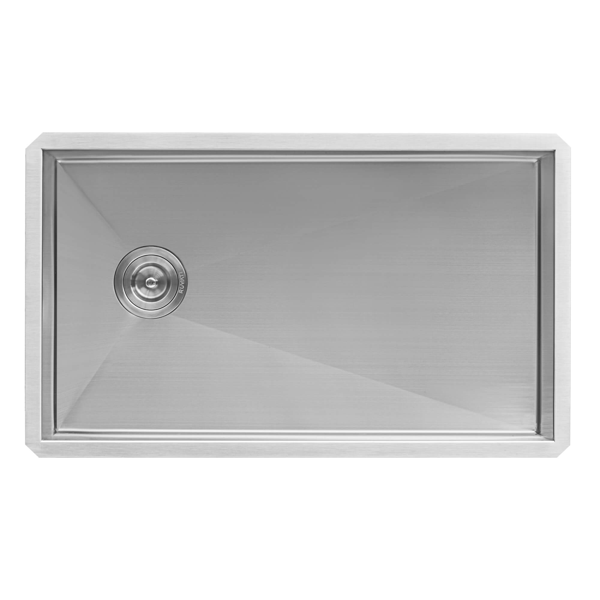 Alternative View of Ruvati Tribeca 27" Slope Bottom Offset Drain Undermount Stainless Steel Kitchen Sink, 16 Gauge, RVH7470