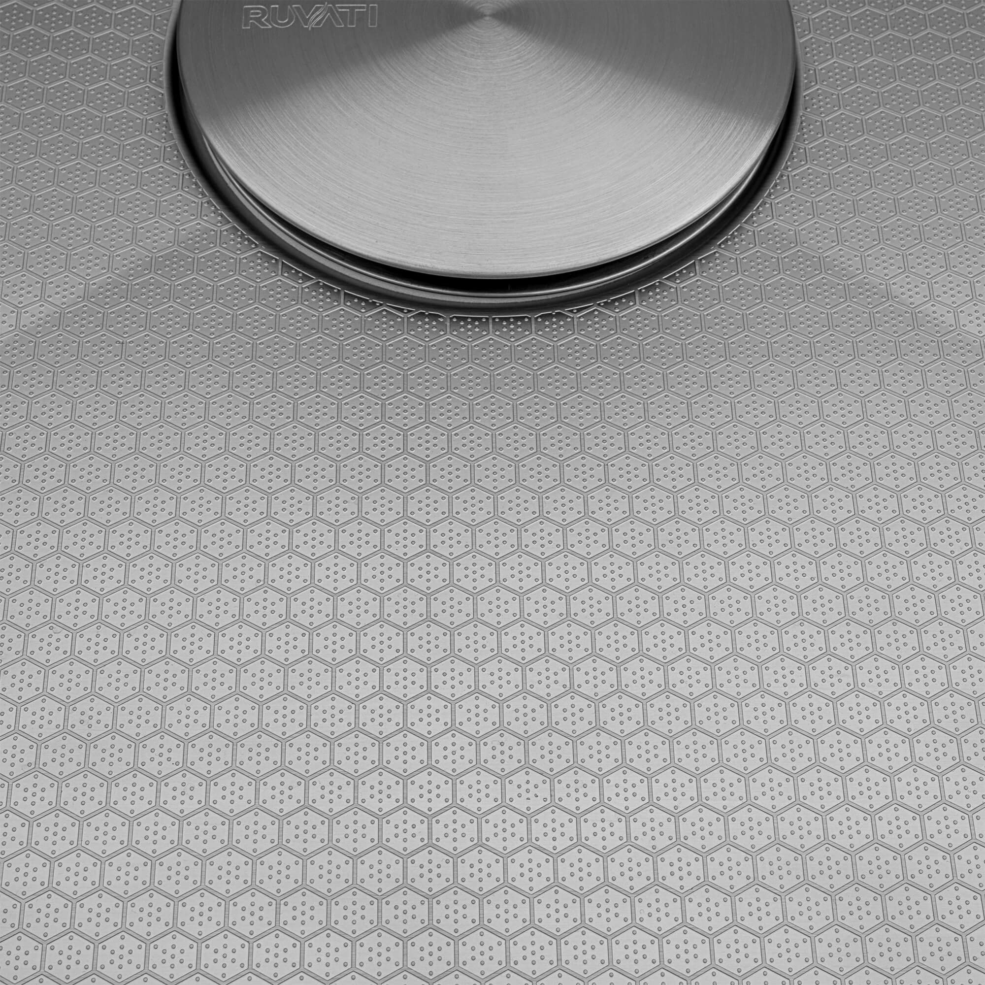 Alternative View of Ruvati Gravena Hex Hex Bottom 30-inch Scratch Resistant Embossed Texture Kitchen Sink Stainless Steel, 16, RVH7630