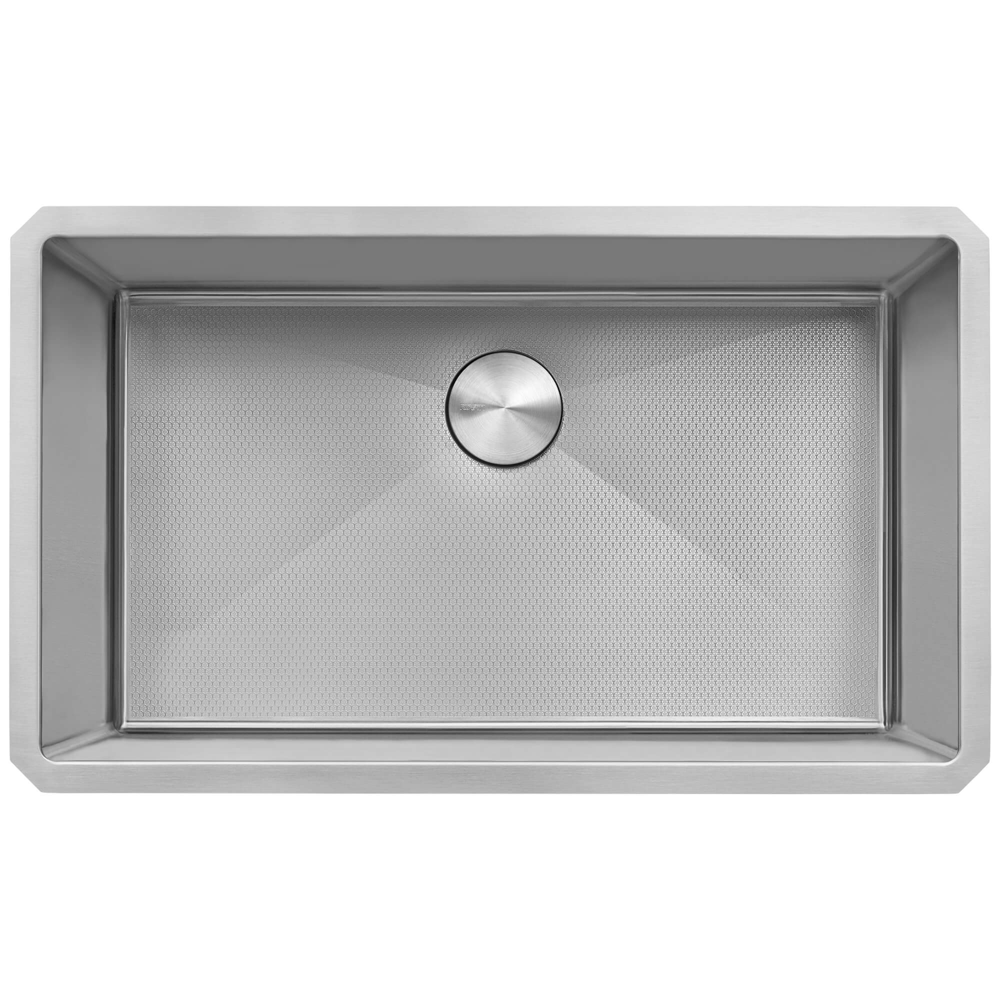 Alternative View of Ruvati Gravena Hex Hex Bottom 30-inch Scratch Resistant Embossed Texture Kitchen Sink Stainless Steel, 16, RVH7630