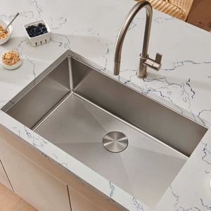Alternate Image for Ruvati Gravena Hex Hex Bottom 30-inch Scratch Resistant Embossed Texture Kitchen Sink Stainless Steel, 16, RVH7630