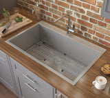 Main Image of Ruvati Tirana 33" Drop-in Topmount Stainless Steel Kitchen Sink, 16 Gauge, Zero Radius, RVH8000