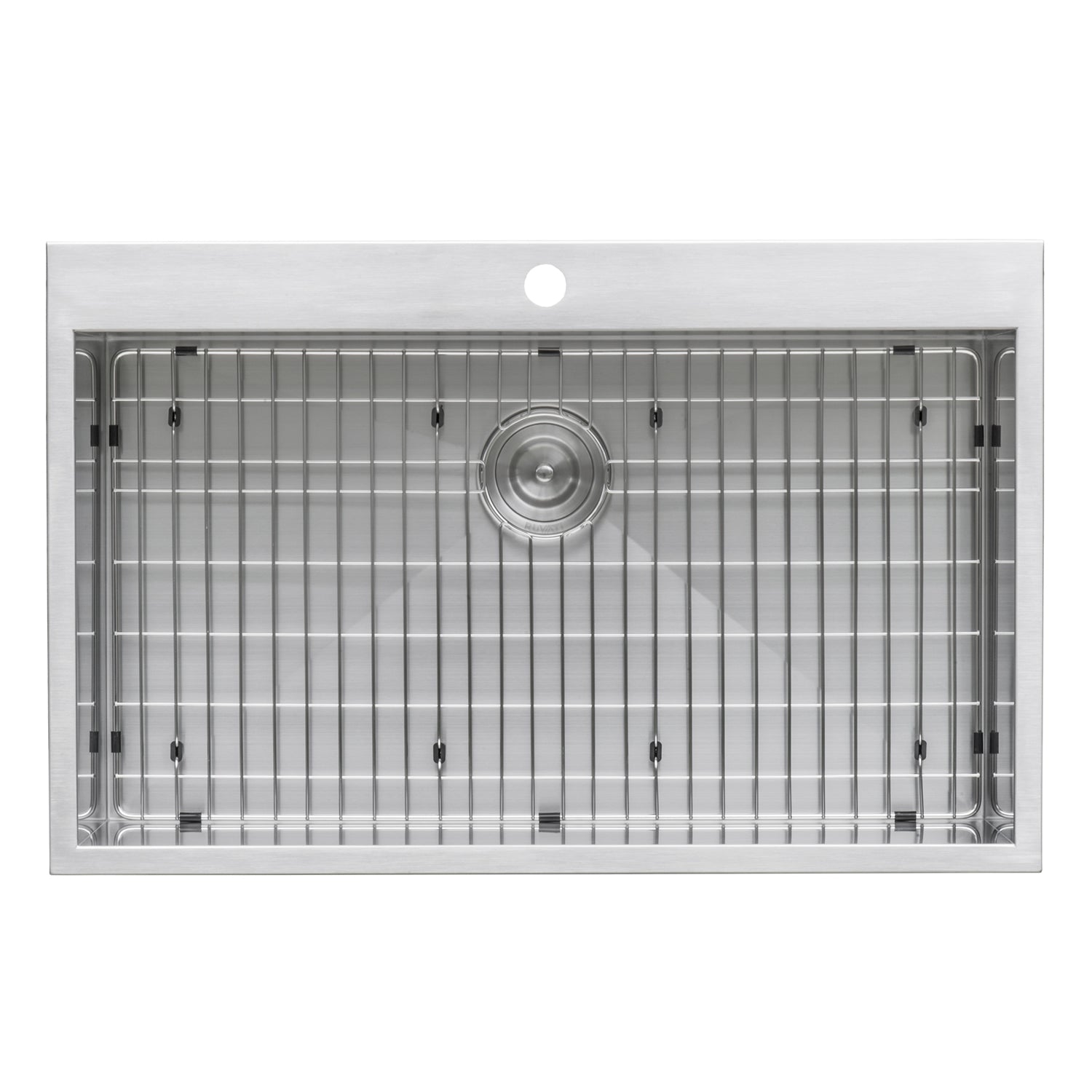 Alternative View of Ruvati Tirana 33" Drop-in Topmount Stainless Steel Kitchen Sink, 16 Gauge, Zero Radius, RVH8000