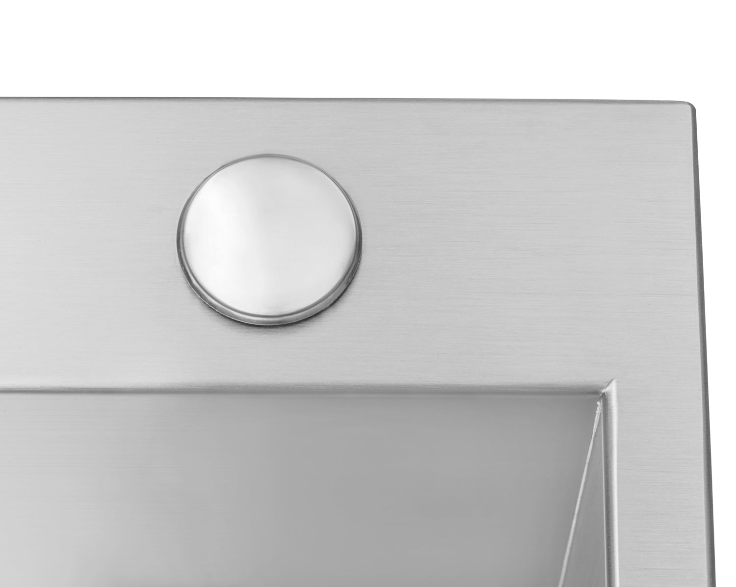 Alternative View of Ruvati Tirana 33" Drop-in Topmount Stainless Steel Kitchen Sink, 16 Gauge, Zero Radius, RVH8001