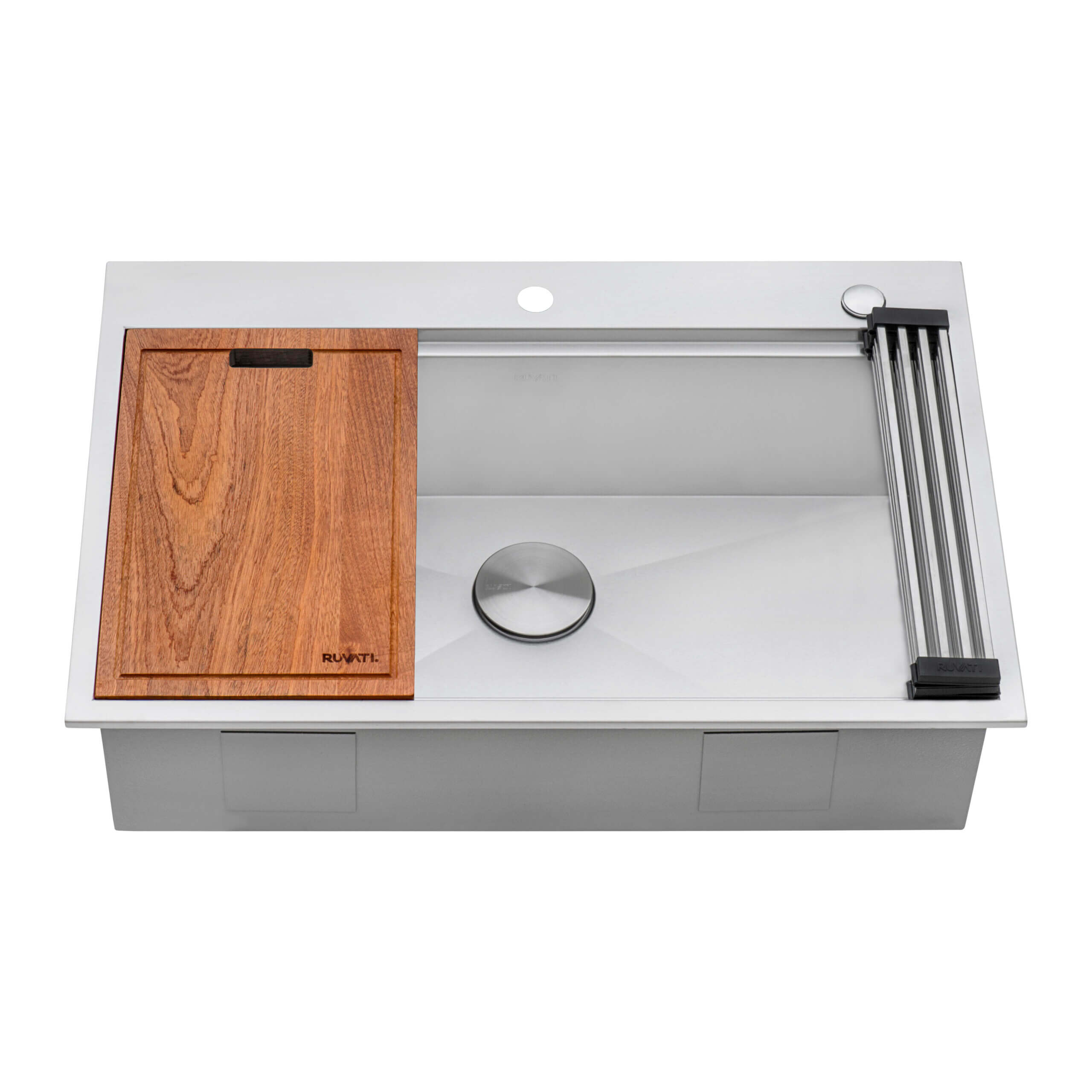 Alternative View of Ruvati Siena 33" Drop In Stainless Steel Workstation Kitchen Sink, 16 Gauge, RVH8002