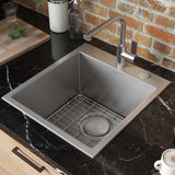 Main Image of Ruvati Tirana Pro 18" Drop-in Topmount Stainless Steel Bar/Prep Sink, 16 Gauge, RVH8006