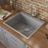 Main Image of Ruvati Tirana Pro 25" Stainless Steel Kitchen Sink, 16 Gauge, Rounded Corners, RVH8007