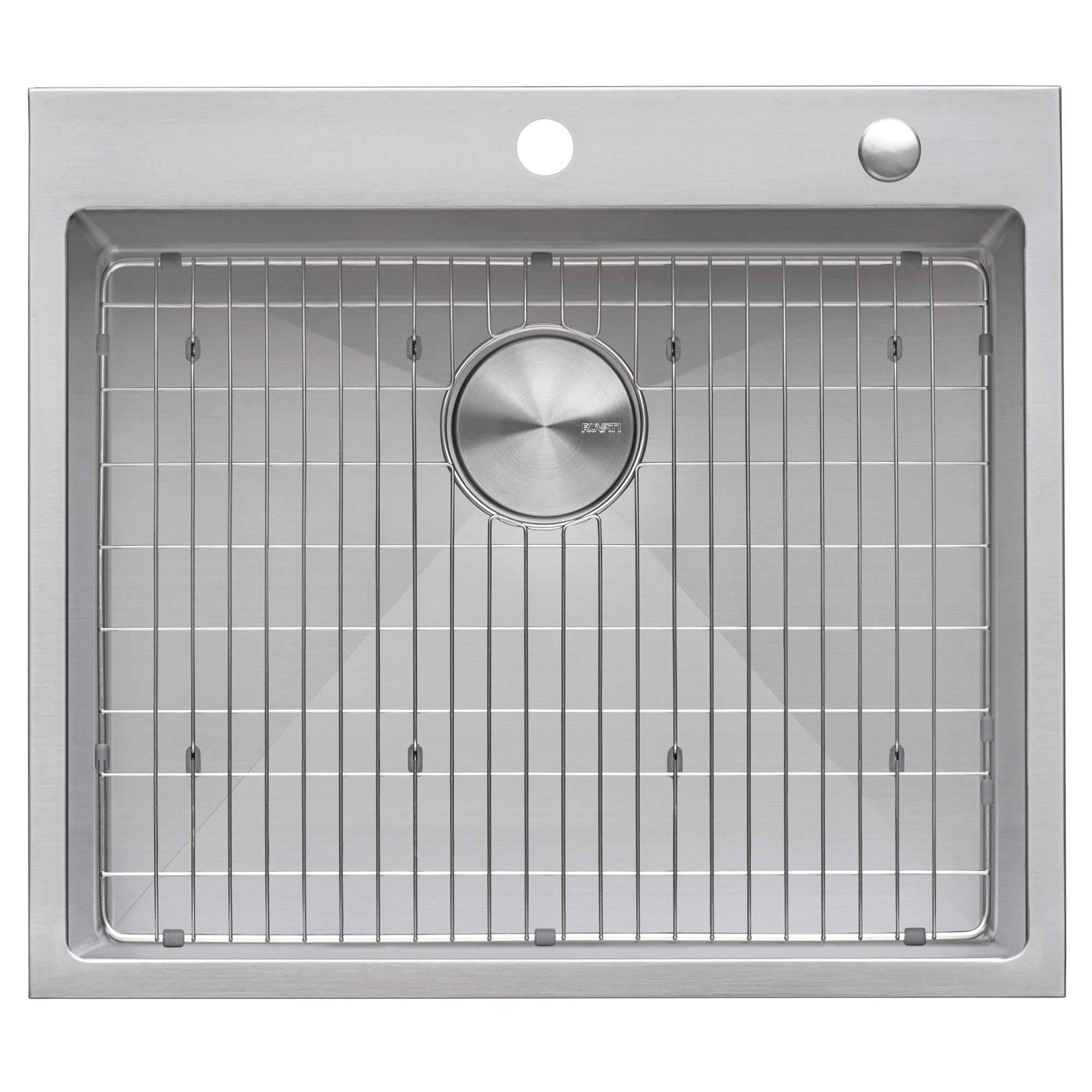 Alternative View of Ruvati Tirana Pro 25" Stainless Steel Kitchen Sink, 16 Gauge, Rounded Corners, RVH8007