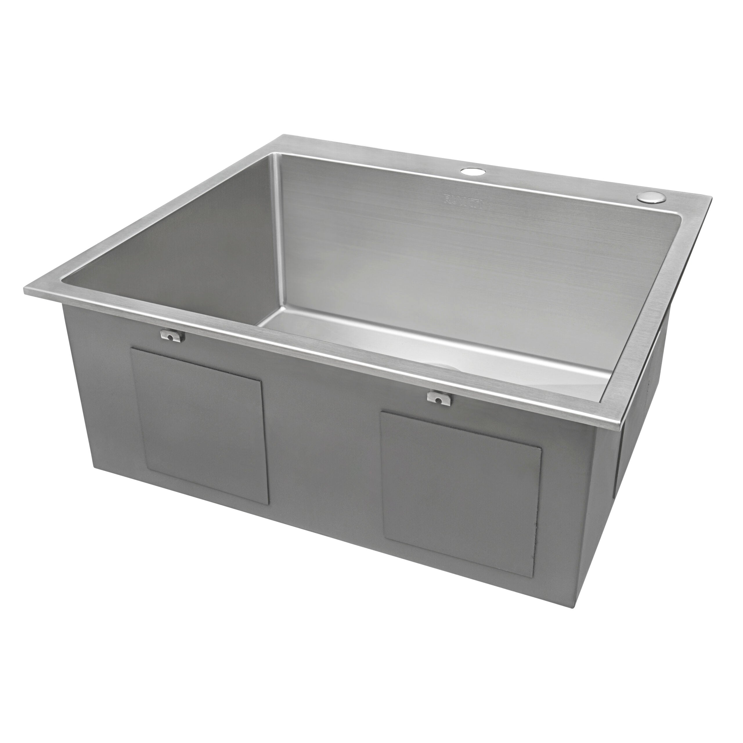 Alternative View of Ruvati Tirana Pro 25" Stainless Steel Kitchen Sink, 16 Gauge, Rounded Corners, RVH8007