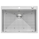 Alternative View of Ruvati Tirana Pro 28" Stainless Steel Kitchen Sink, 16 Gauge, Rounded Corners, RVH8008