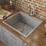 Main Image of Ruvati Tirana 25" Drop-in Topmount Stainless Steel Kitchen Sink, 16 Gauge, RVH8010