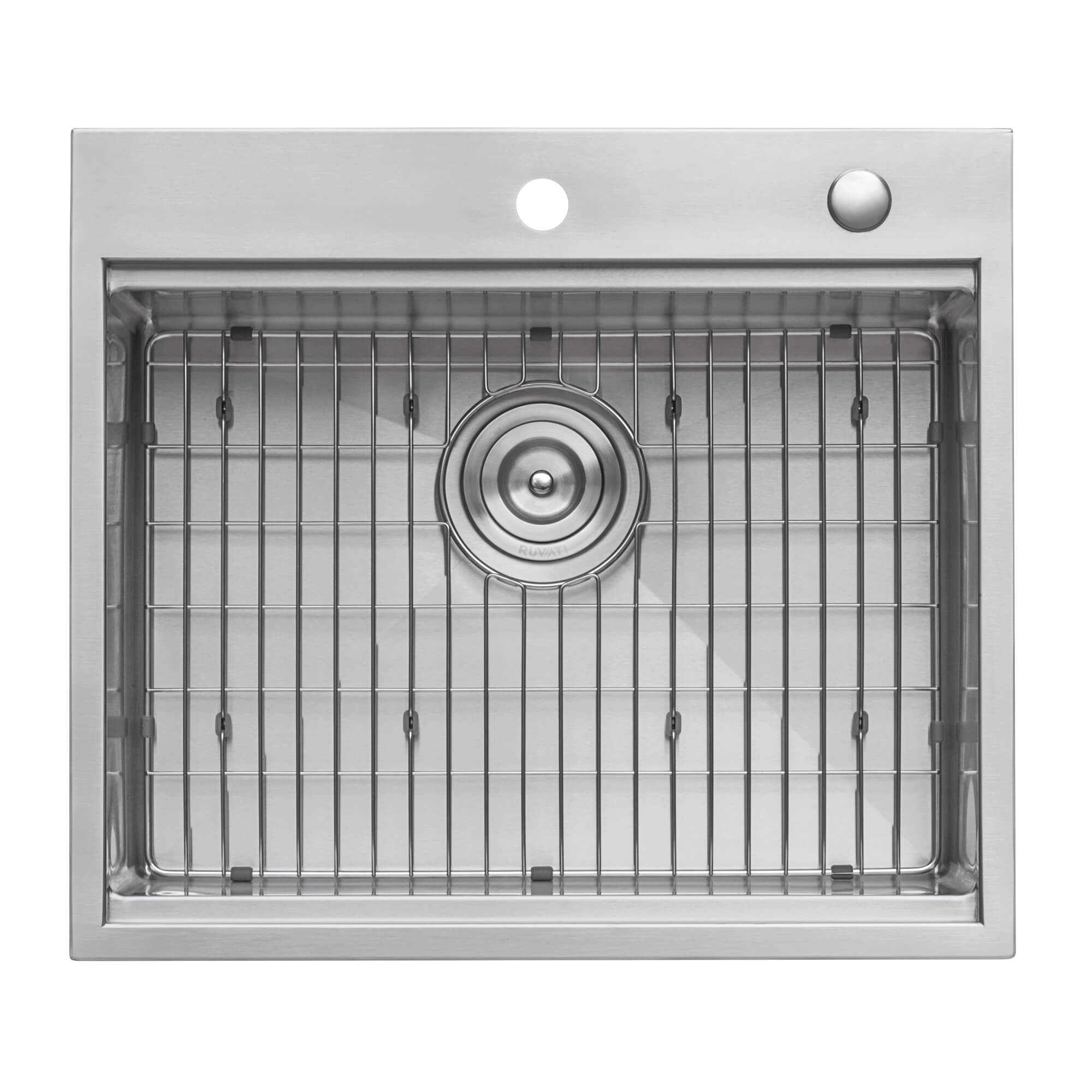 Alternative View of Ruvati Siena 25" Stainless Steel Workstation Kitchen Sink, 16 Gauge, Rounded Corners, RVH8023