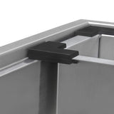 Alternative View of Ruvati Siena 33" Stainless Steel Workstation Kitchen Sink, 40/60 Double Bowl, 16 Gauge, Rounded Corners, RVH8036