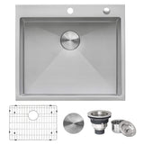 Alternative View of Ruvati Tirana Pro 21" Drop-in Topmount Stainless Steel Bar/Prep Sink, 16 Gauge, RVH8071