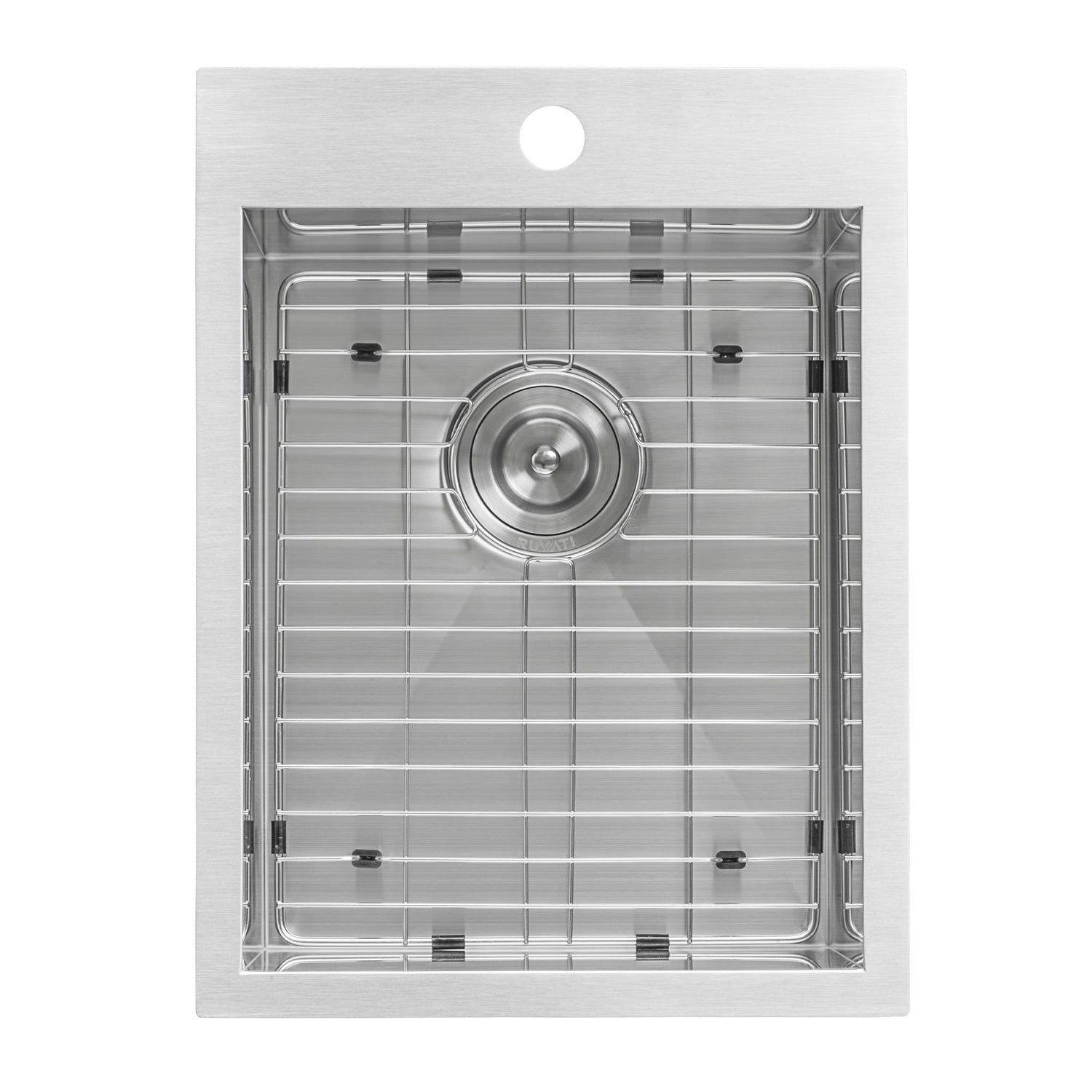 Alternative View of Ruvati Tirana 15" Rectangle Stainless Steel Bar/Prep Sink, 16 Gauge, RVH8110