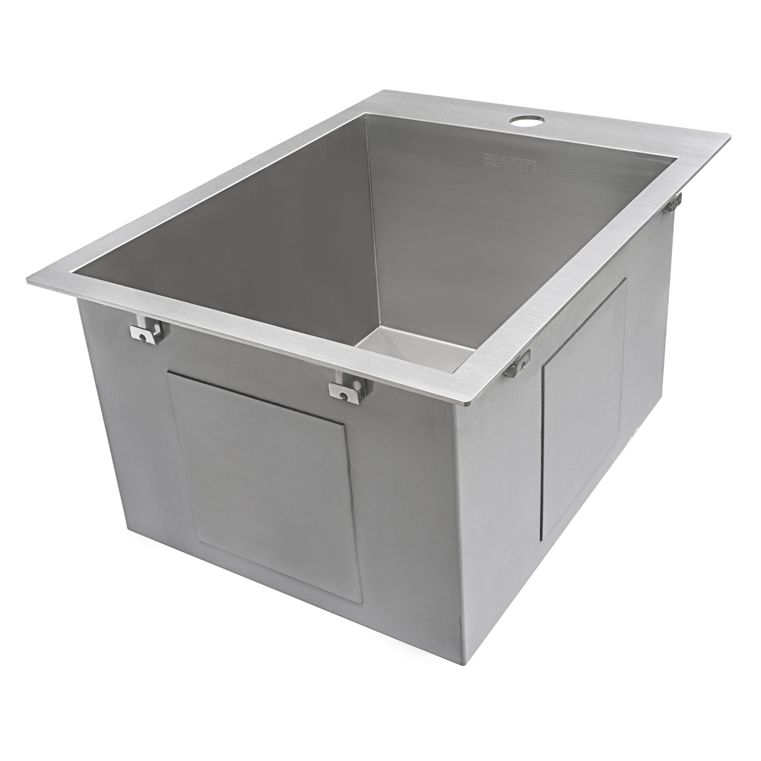 Alternative View of Ruvati Tirana 15" Rectangle Stainless Steel Bar/Prep Sink, 16 Gauge, RVH8110