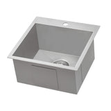 Alternative View of Ruvati Tirana 18" Square Stainless Steel Bar/Prep Sink, 16 Gauge, RVH8118