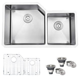 Alternative View of Ruvati Gravena 33" Undermount Stainless Steel Kitchen Sink, 60/40 Double Bowl, 16 Gauge, RVH8150