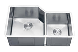 Alternative View of Ruvati Gravena 33" Undermount Stainless Steel Kitchen Sink, 60/40 Double Bowl, 16 Gauge, RVH8150