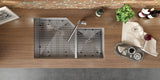 Alternative View of Ruvati Gravena 33" Undermount Stainless Steel Kitchen Sink, 60/40 Double Bowl, 16 Gauge, RVH8150