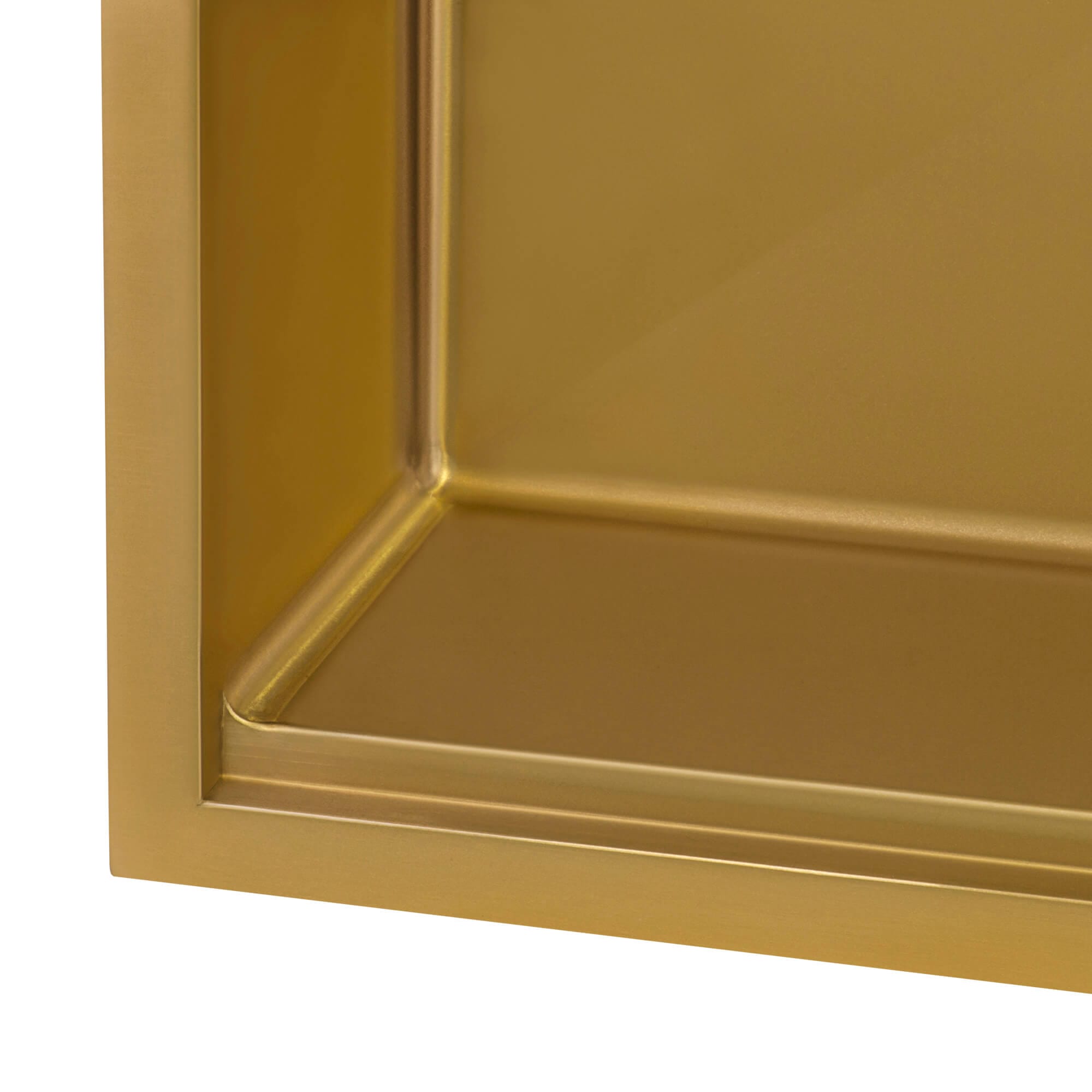 Alternative View of Ruvati Giana 15 x 20 inch Polished Brass Matte Gold Stainless Steel Workstation Wet Bar Sink Drop-in Topmount, 16, Matte Gold Satin Brass, RVH8210GG
