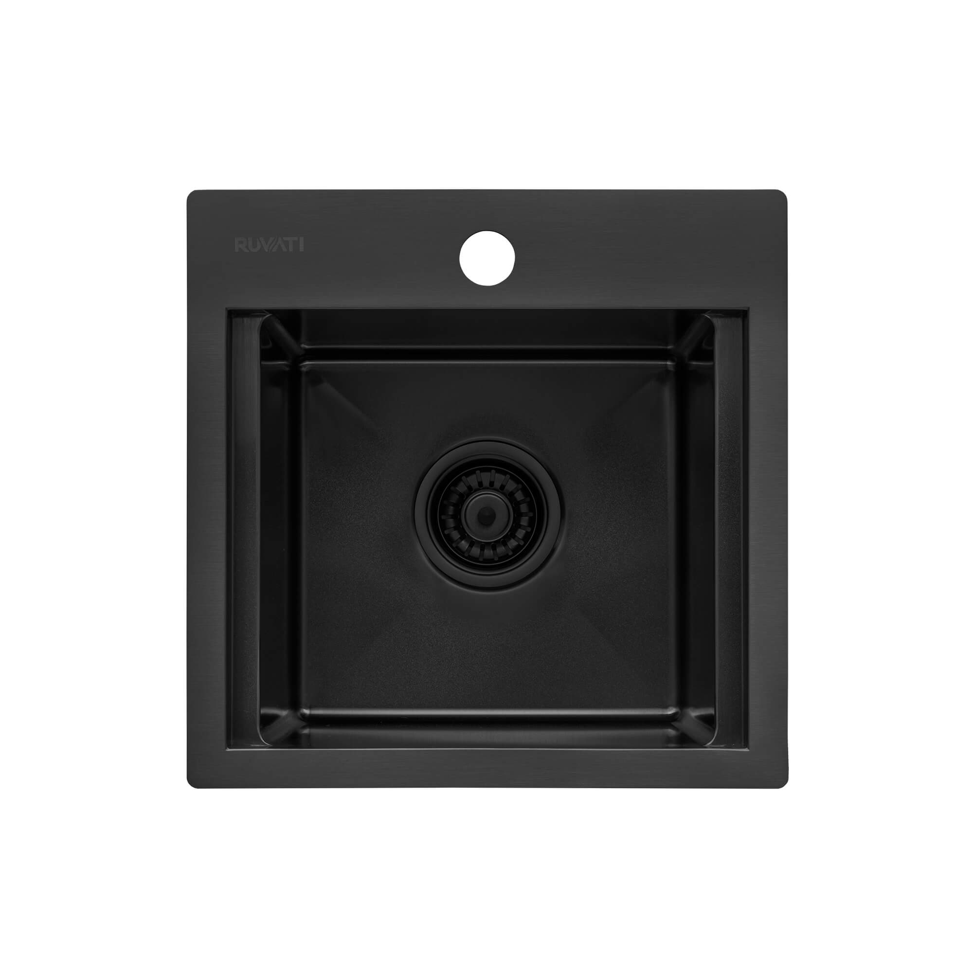 Alternative View of Ruvati Giana 15 inch Gunmetal Black Stainless Steel Workstation Wet Bar Sink Drop-in Topmount, 16, RVH8215BL