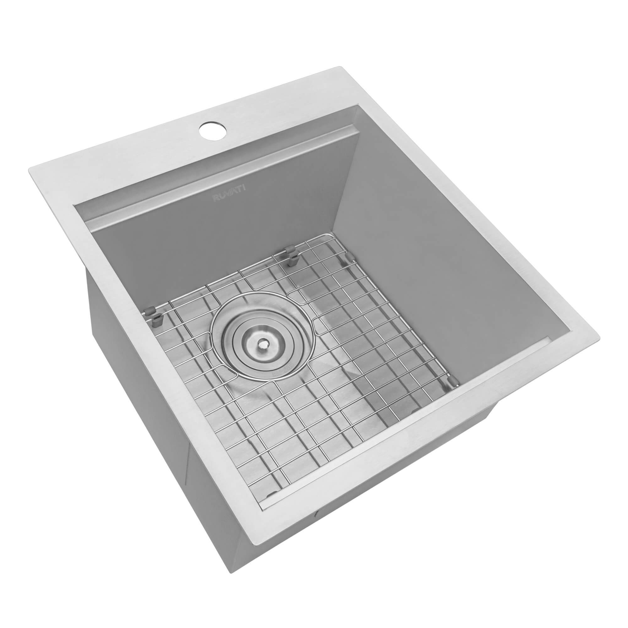 Alternative View of Ruvati 18 x 20 inch RV Camper Van Workstation Drop-in Topmount Bar Prep Tiny Home Sink Stainless Steel, RVH8218
