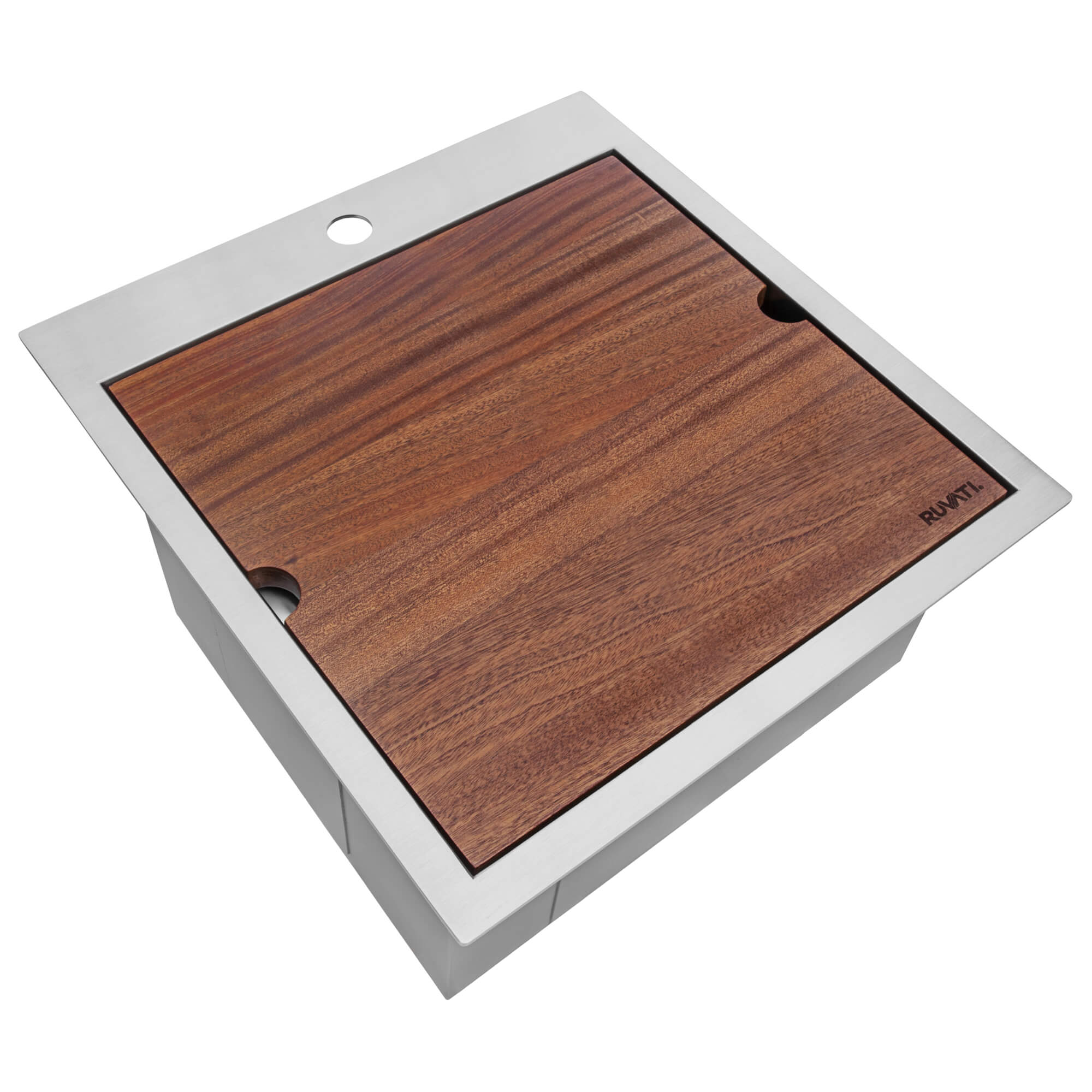 Alternative View of Ruvati Vino 21" Rectangle Stainless Steel Workstation Bar/Prep Sink, 16 Gauge, RVH8221