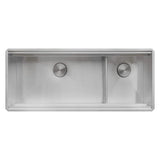 Ruvati Dual-Tier 45-inch Double Bowl Workstation Two-Tiered Ledge Kitchen Sink Undermount 16 Gauge Stainless Steel, 16, RVH8253