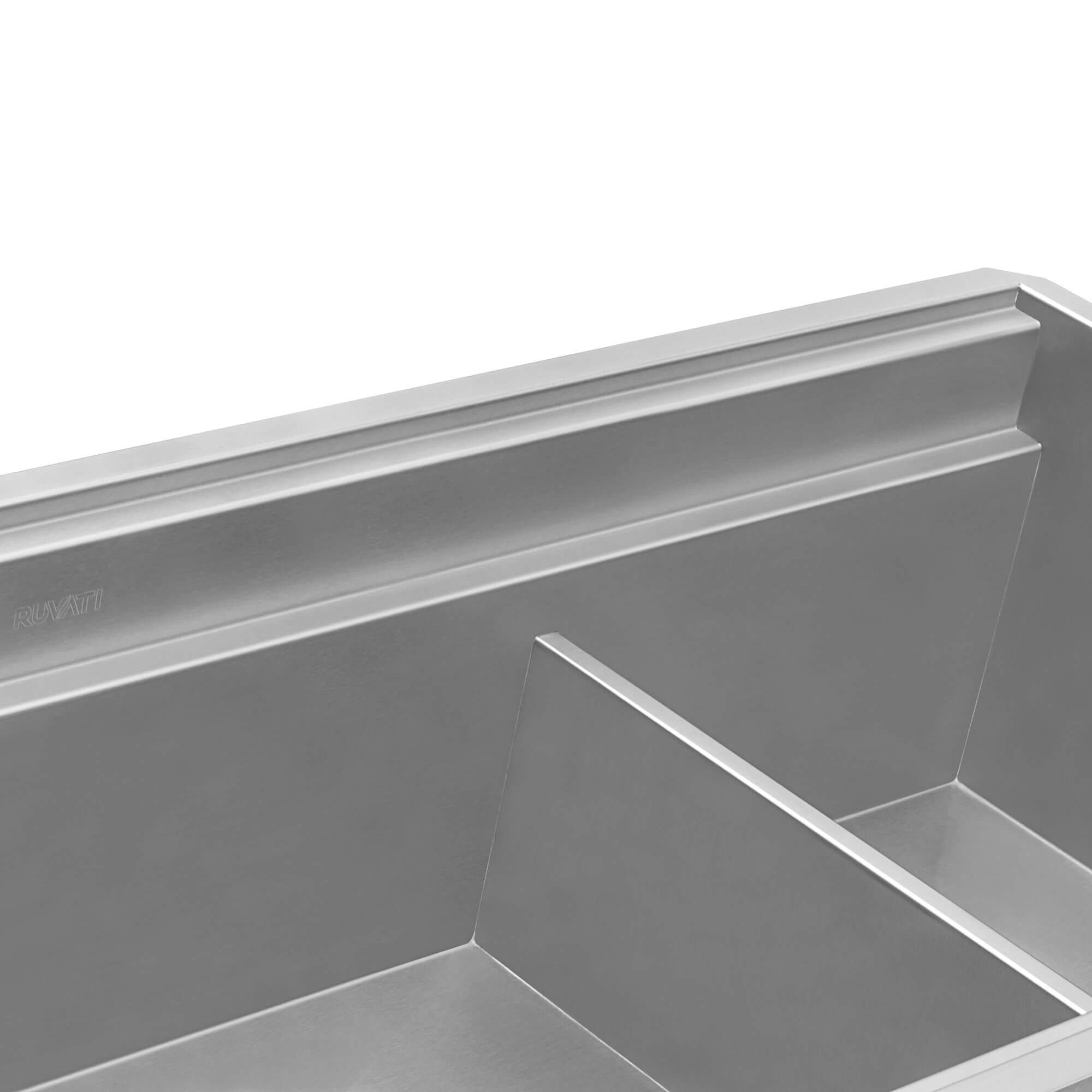 Ruvati Dual Tier Nova 33" Undermount Stainless Steel Workstation Kitchen Sink, 60/40 Double Bowl, RVH8254 Product Image