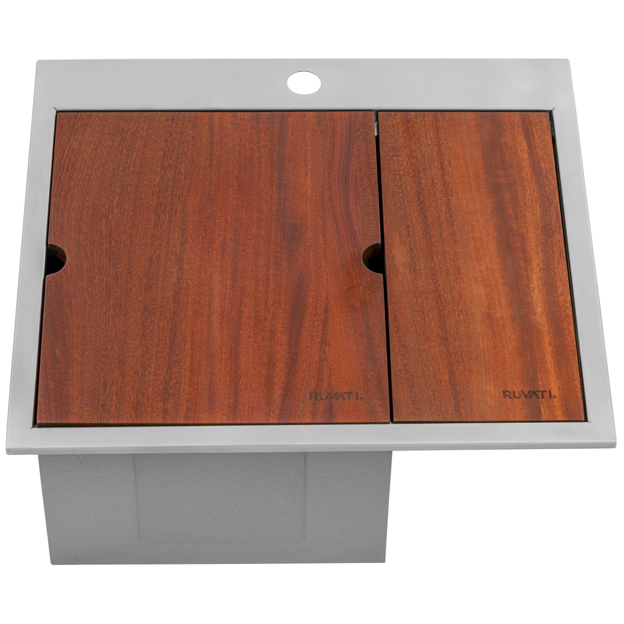 Alternative View of Ruvati Glass Rinser and Sink Combo 22 inch Workstation for Wet Bar Bottle Washer Drop in Topmount, RVH8262ST