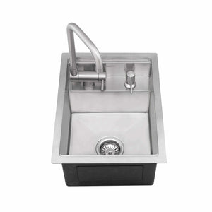 Alternate Image for Ruvati Vienna 15" x 20" Stainless Steel RV Sink With Concealed Faucet and Soap DIspenser, 16, RVH8272ST