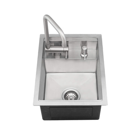 Main Image of Ruvati Vienna 20 inch Stainless Steel RV Sink With Concealed Faucet and Soap DIspenser, 16, RVH8272ST