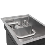 Ruvati Vienna 20 inch Stainless Steel RV Sink With Concealed Faucet and Soap DIspenser, 16, RVH8272ST