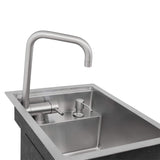Ruvati Vienna 20 inch Stainless Steel RV Sink With Concealed Faucet and Soap DIspenser, 16, RVH8272ST