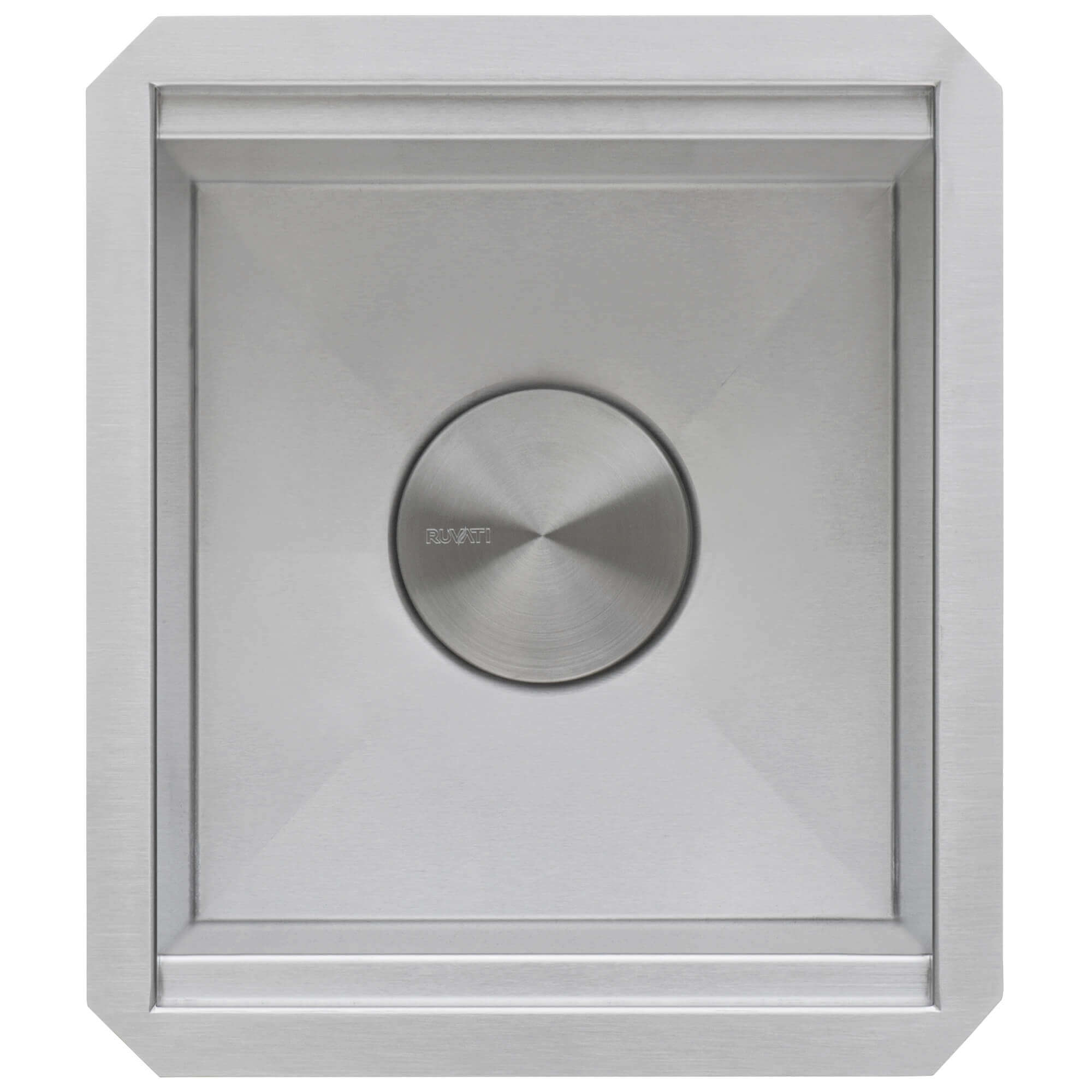 Alternative View of Ruvati Roma 13" Undermount Rectangle Stainless Steel Workstation Bar/Prep Sink, 16 Gauge, RVH8316