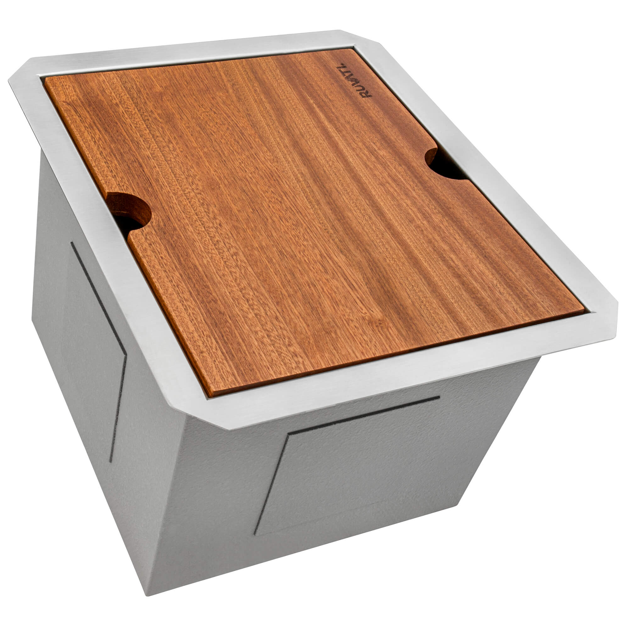 Alternative View of Ruvati Roma 13" Undermount Rectangle Stainless Steel Workstation Bar/Prep Sink, 16 Gauge, RVH8316