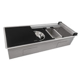 Alternative View of Ruvati Dual-Tier Nova 45" Undermount Stainless Steel Workstation Kitchen Sink, 16 Gauge, RVH8335