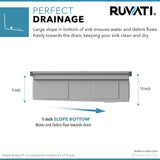 Alternative View of Ruvati Dual-Tier Nova 45" Undermount Stainless Steel Workstation Kitchen Sink, 16 Gauge, RVH8335