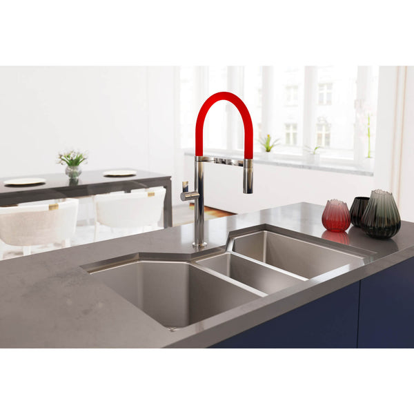 Main Image of Ruvati Gravena 35" Undermount Stainless Steel Kitchen Sink, 40/20/40 Triple Bowl, 16 Gauge, RVH8500