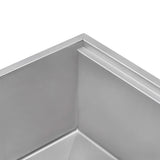 Alternative View of Ruvati Veniso 30" Slope Bottom Offset Drain Undermount Stainless Steel Workstation Kitchen Sink, 16 Gauge, RVH8582