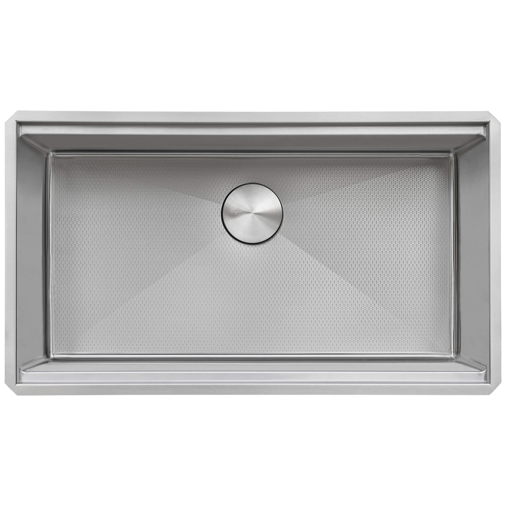 Alternative View of Ruvati Roma Hex Hex Bottom 30-inch Workstation Scratch Resistant Embossed Texture Kitchen Sink Stainless Steel, 16, RVH8630