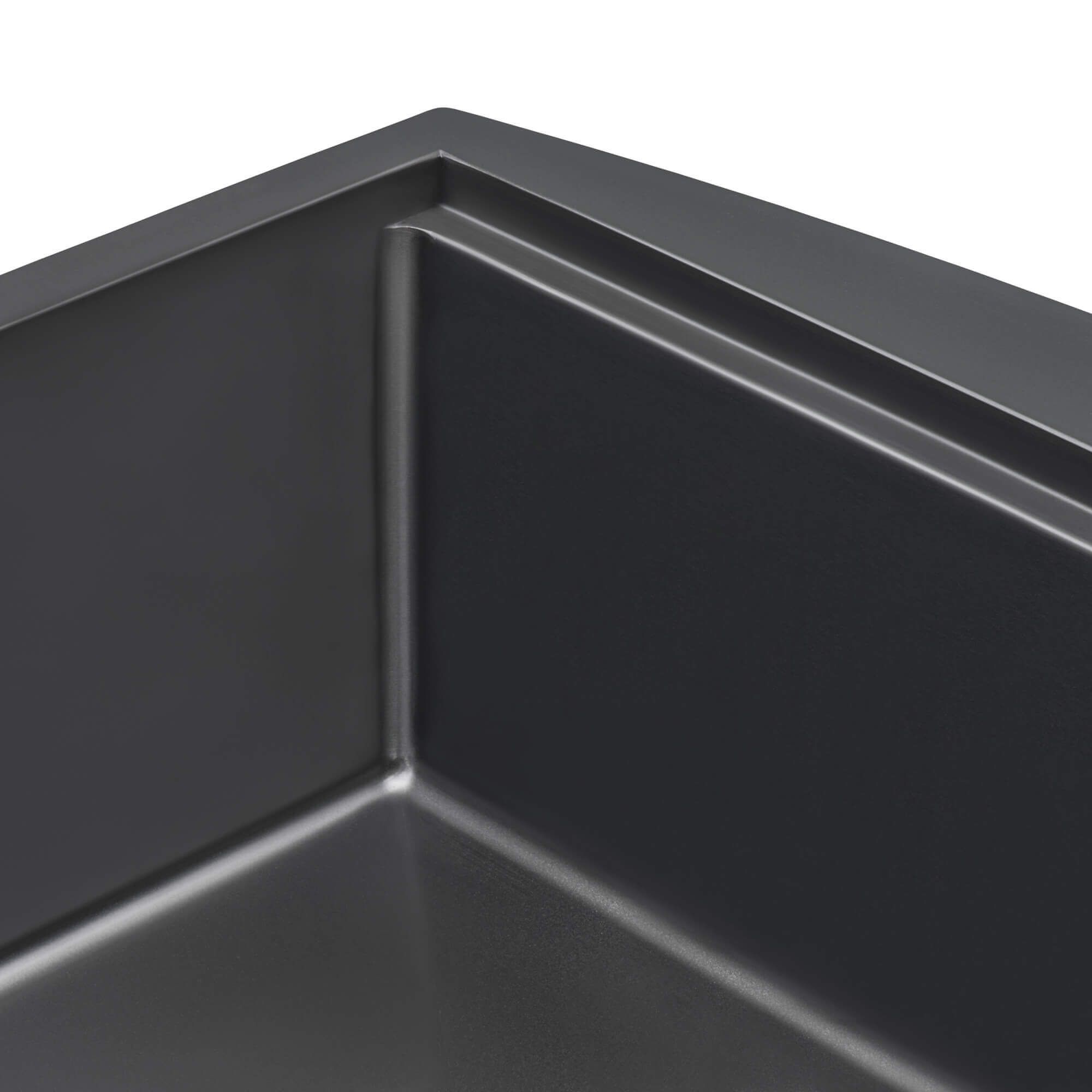 Alternative View of Ruvati Monaco 30" Stainless Steel Workstation Apron-front Farmhouse Sink, Gunmetal Matte Black, 16 Gauge, RVH9106BL