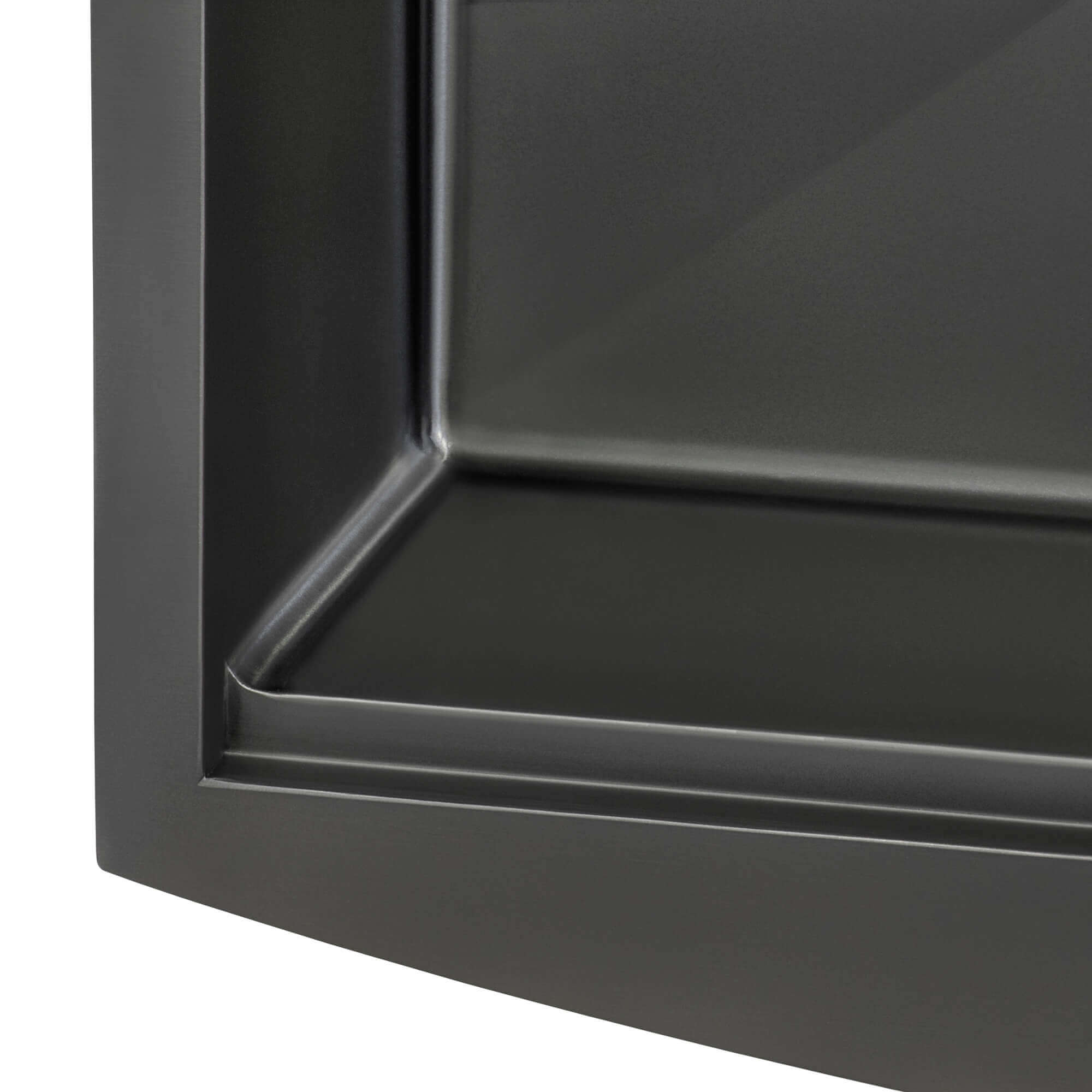 Alternative View of Ruvati Monaco 30" Stainless Steel Workstation Apron-front Farmhouse Sink, Gunmetal Matte Black, 16 Gauge, RVH9106BL