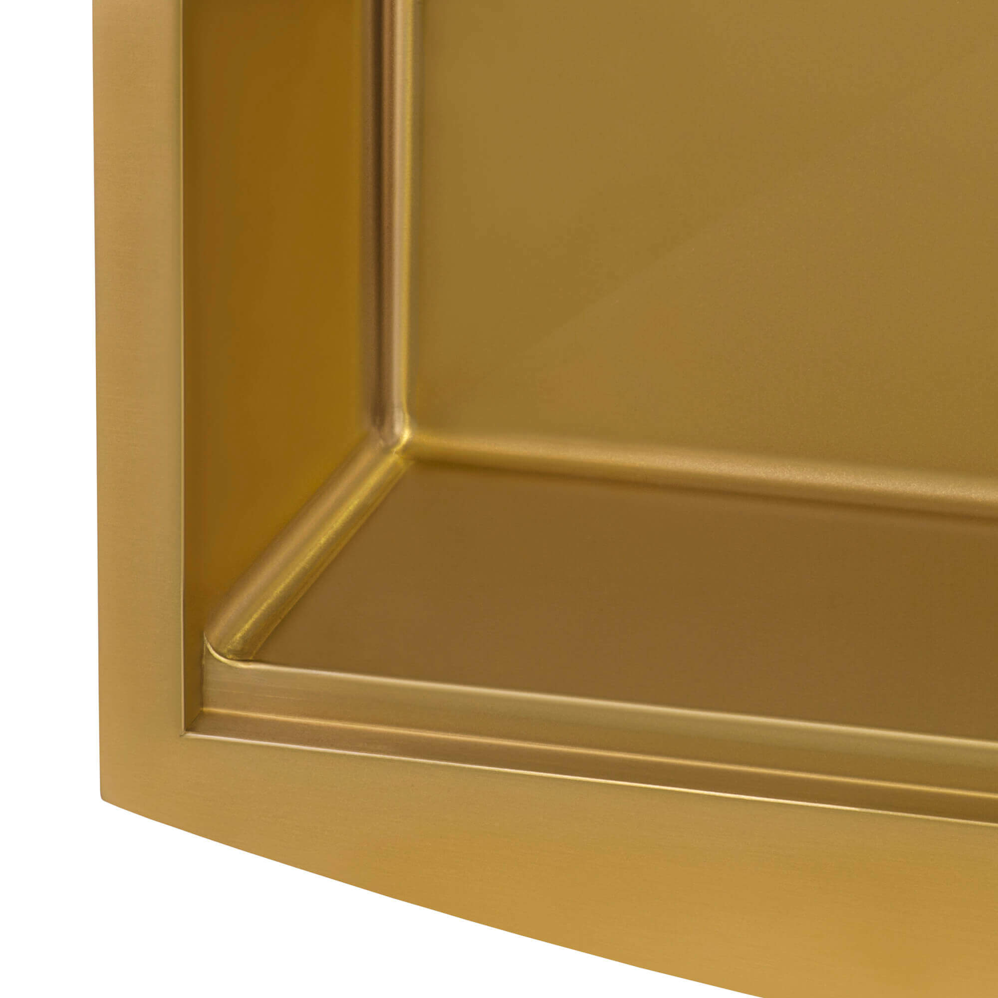Alternative View of Ruvati Monaco 30" Stainless Steel Workstation Apron-front Farmhouse Sink, Matte Gold Brass Tone, 16 Gauge, RVH9106GG
